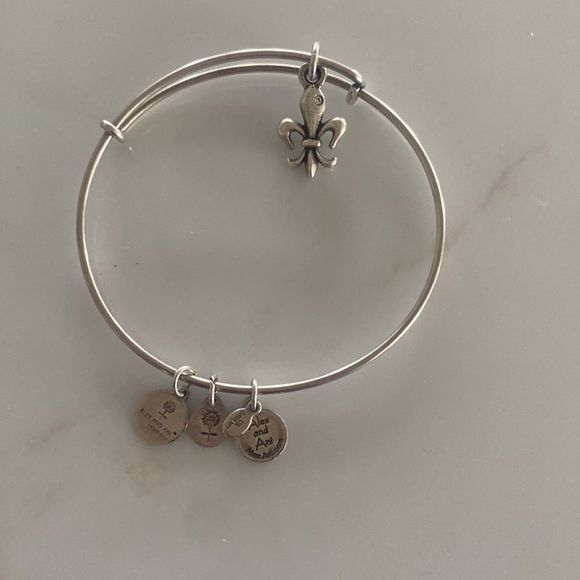 Alex & Ani | French Royalty silver charm bangle bracelet - Picture 4 of 5